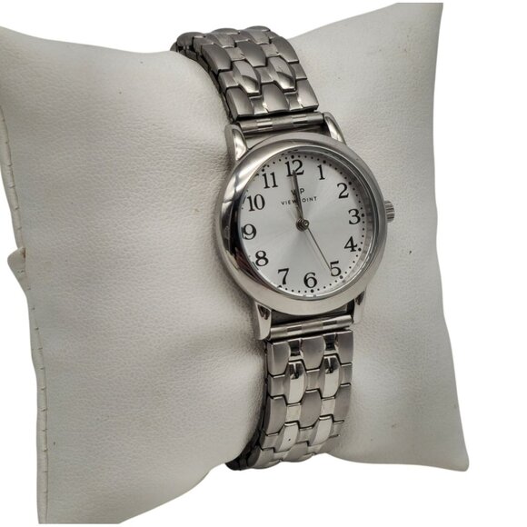 VP Viewpoint by Timex Stainless Steel Analog Watch Expansion Band Silver Black - Picture 2 of 7